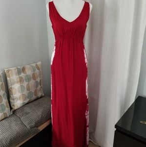 Red maxi dress